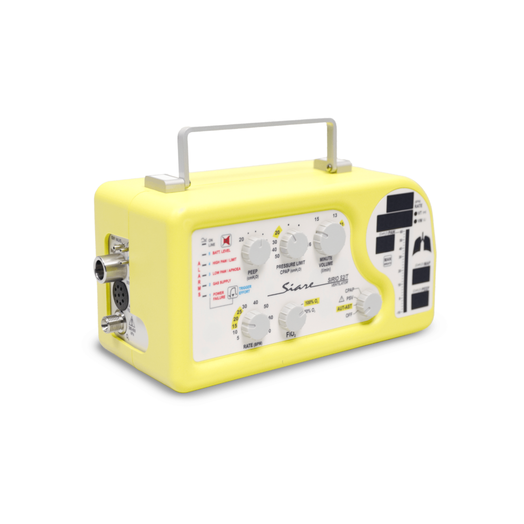 SIRIO S2/T CON SPIROMETRIA - VENTILATORE POLMONARE CON MONITORAGGIO PARAMETRI