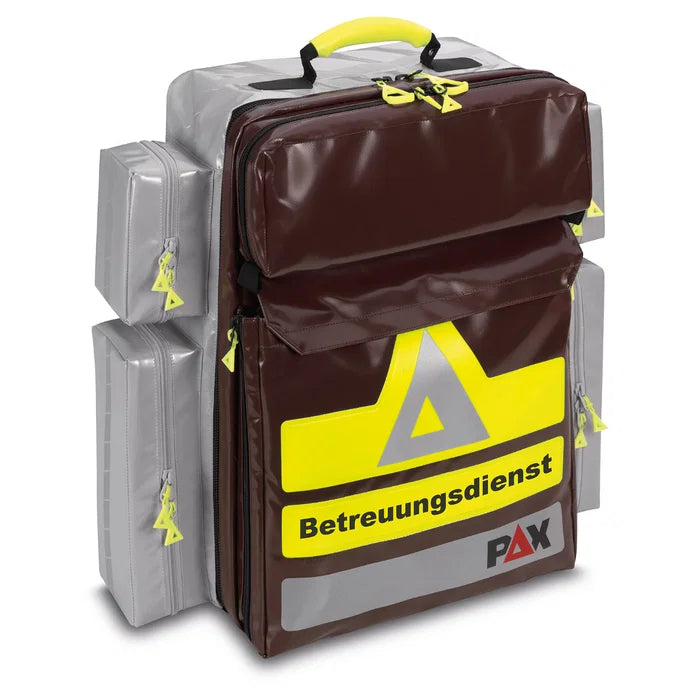 PAX CARE SERVICES BACKPACK - ZAINO PER IL SERVIZIO DI ASSISTENZA CON DISPENSER E SCOMPARTO DOCUMENTAZIONE