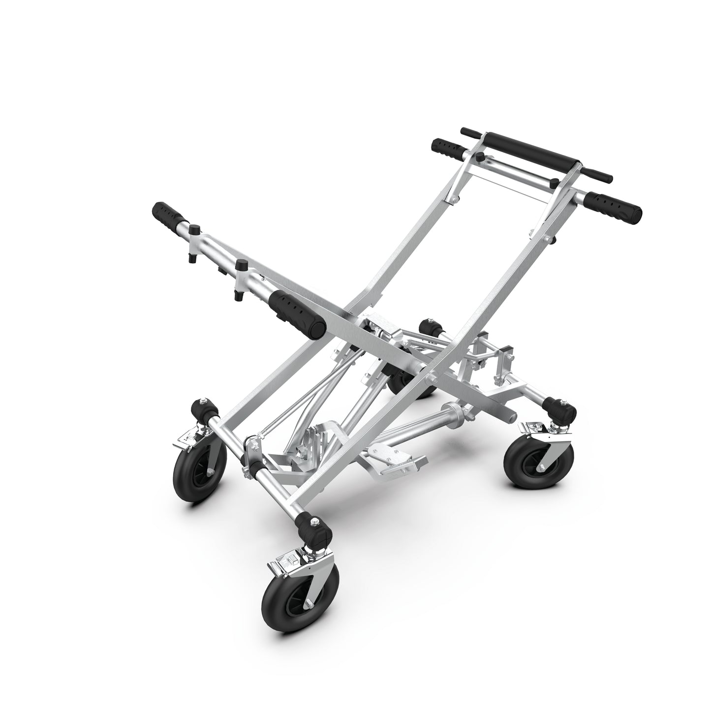 JACK-E CON MANICI E 4RG - CARRELLO ELEVATORE CON MANICI E RUOTE GIREVOLI
