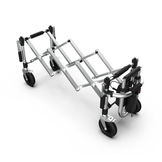 POWER Z501 - CARRELLO FUNEBRE PIEGHEVOLE CON MECCANISMO MOTORIZZATO DI SOLLEVAMENTO