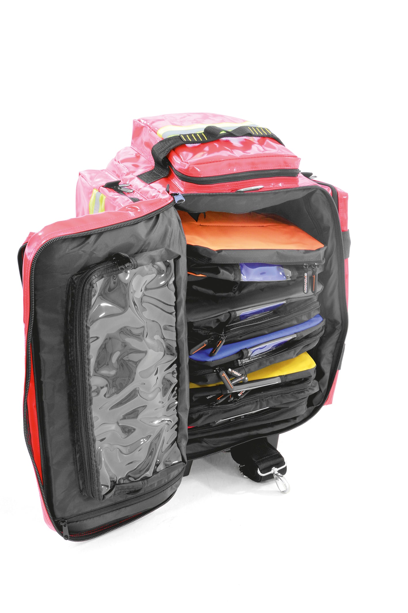 R-AID TROLLEY PRO CON 5 SACCHE SERIE M - ZAINO MULTIUSO D'EMERGENZA CON TROLLEY