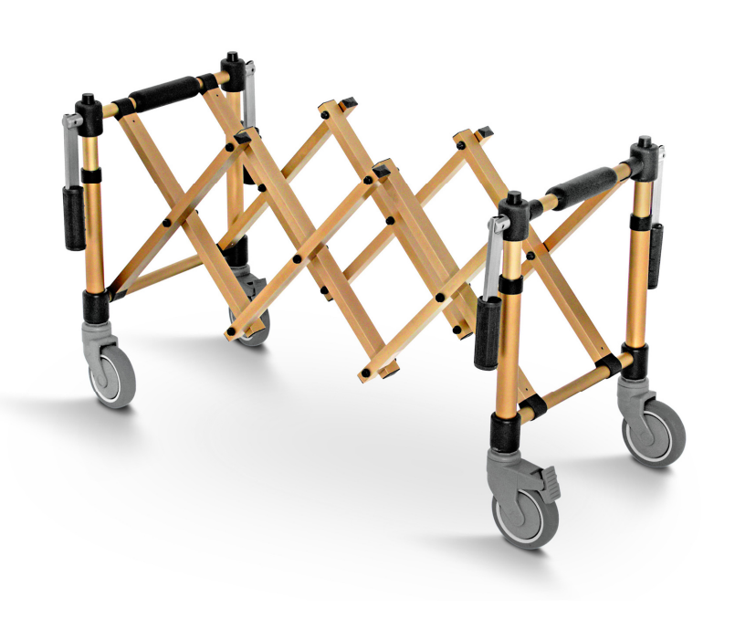 Z501 - CARRELLO MORTUARIO PIEGHEOLE E COMPATTO CON MANICI - DIAMETRO RUOTE Ø125 MM