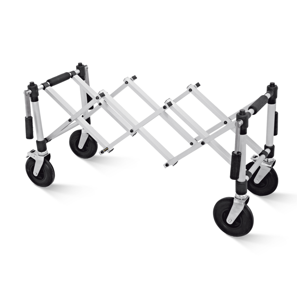 Z503 - CARRELLO MORTUARIO PIEGHEOLE E COMPATTO CON MANICI - DIAMETRO RUOTE Ø200 MM