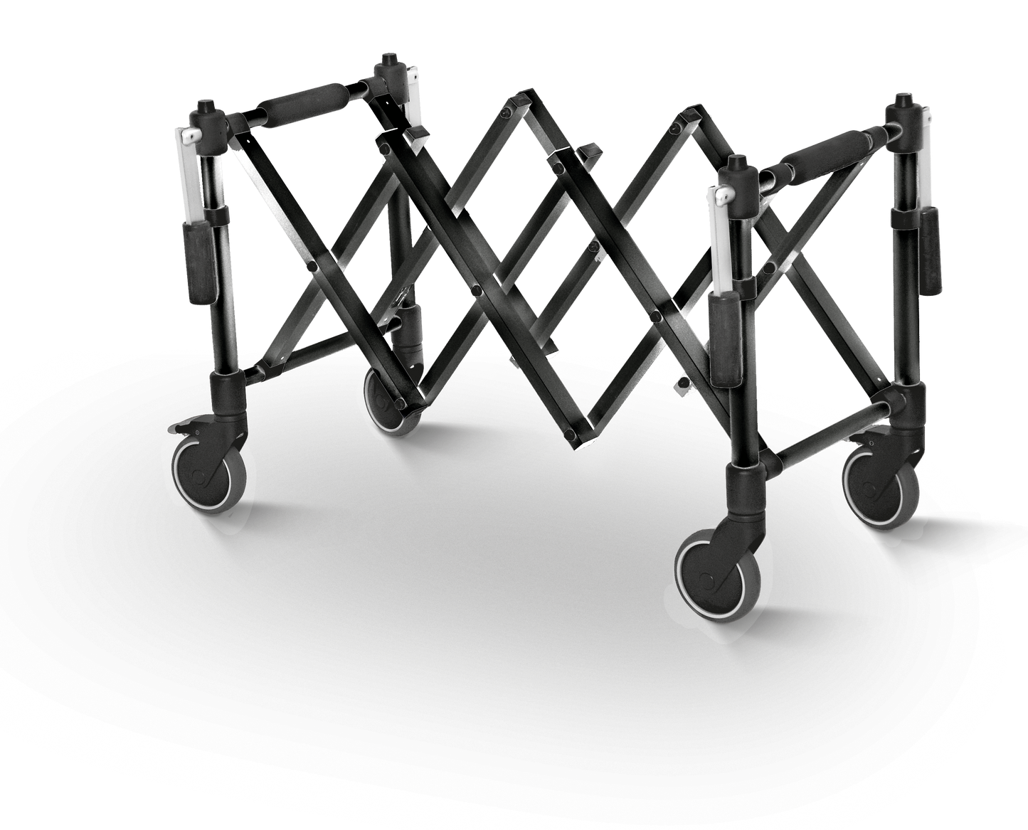 Z501 - CARRELLO MORTUARIO PIEGHEOLE E COMPATTO CON MANICI - DIAMETRO RUOTE Ø125 MM
