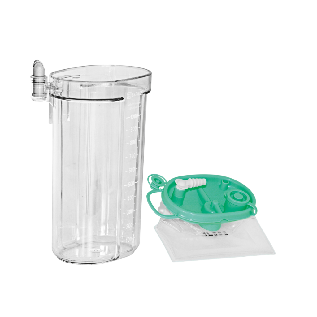VASO SERRES CON SACCA MONOUSO - 1000ml